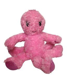 Build A Bear Oodles of Fun Octopus Bright Pink Stuffed Plush Sparkle Paws